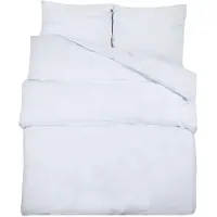 vidaXL Bettwäsche-Set Weiß 135x200 cm Leichte Mikrofaser