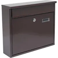 VOREL Briefkasten mit 2 Schlüsseln - Braun - 310x360x100 mm