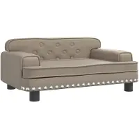 vidaXL Hundebett Cappuccino-Braun 70x45x30 cm Kunstleder