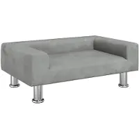 vidaXL Hundebett Hellgrau 70x45x26,5 cm Samt