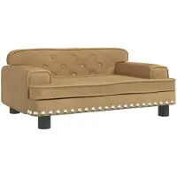 vidaXL Hundebett Braun 70x45x30 cm Samt