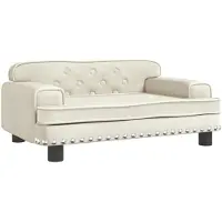 vidaXL Hundebett Creme 70x45x30 cm Samt