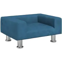 vidaXL Hundebett Blau 50x40x26,5 cm Samt