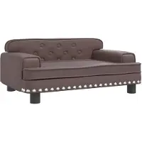 vidaXL Hundebett Braun 70x45x30 cm Kunstleder