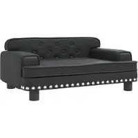 vidaXL Hundebett Schwarz 70x45x30 cm Kunstleder