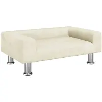 vidaXL Hundebett Creme 70x45x26,5 cm Samt