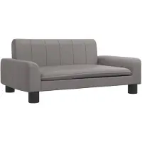 vidaXL Hundebett Grau 70x45x30 cm Kunstleder