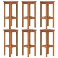 vidaXL Barhocker 6 Stk. Massivholz Akazie