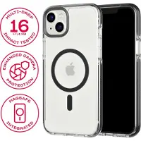 Tech21 – Evo Crystal MagSafe – iPhone 14 Plus/15 Plus – Graphitgrau