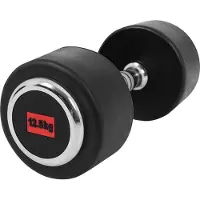 Gorilla Sports Kurzhanteln - 2er Set, 25 kg (2x12,5 kg), aus Gusseisen, Gummiert, Griff gerändelt, rutschfest - Rundhanteln, Kurzhantelset, Hantel Set, Gewichte, Dumbbells