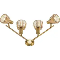 LINDBY Deckenlampe Kosta , dimmbar, messing / gold, für Wohn- / Esszimmer, Metall, Modern, Deckenlampe