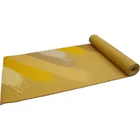 Senz Sports Yogamatte - Premium - Gelb mit Aufdruck