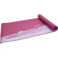 Senz Sports Yogamatte - Premium - Rosa mit Aufdruck