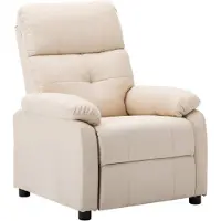 vidaXL Relaxsessel Creme Stoff