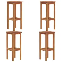 vidaXL Barhocker 4 Stk. Massivholz Akazie