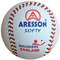 Fan Toys Rounders Ball Softy19 cm Leder weiß