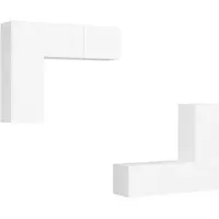 vidaXL 4-tlg. TV-Schrank-Set Weiß Holzwerkstoff