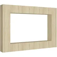 vidaXL 8-tlg. TV-Schrank-Set Sonoma-Eiche Holzwerkstoff
