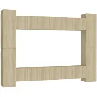vidaXL 10-tlg. TV-Schrank-Set Sonoma-Eiche Holzwerkstoff