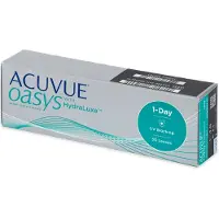 Johnson & Johnson Oasys 1-Day (30er Packung) Tageslinsen (-12 dpt & BC 8.5) mit UV-Schutz für Allergiker & trockenere Augen
