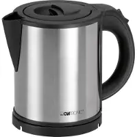 Clatronic WKS 3381, 1 l, 2200 W, Schwarz, Edelstahl, Edelstahl, Wasserstandsanzeige, Überhitzungsschutz
