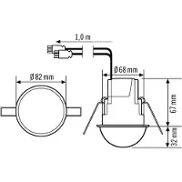 ESYLUX PD-CE 360i/8, Zimmerdecke, Drinnen, Weiß, IP40, 2000 Lux, 30 - 300 s