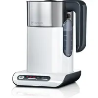 Bosch TWK8611, 1,5 l, 2400 W, Anthrazit, Weiß, Edelstahl, Regelbare Temperatur, Wasserstandsanzeige