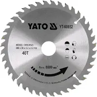 YATO Kreissägeblatt Ø200 mm - 40T - Innendurchmesser 30 mm
