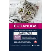 Eukanuba Grain Free Kitten Lachs 10 kg für heranwachsende Kätzchen