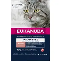 Eukanuba Grain Free Senior Lachs 10 kg für ältere Katzen