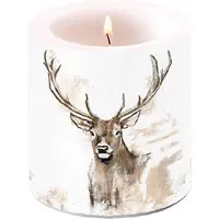 Ambiente Kerze Small "Hirsch" H 9cm x D 7,5cm