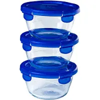 Pyrex Auflaufform Cook & Go Rund mit Deckel (3er-Set)