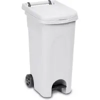 Stefanplast Urban Eco System 80-Liter-Abfalleimer mit weißem Pedal