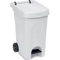 Stefanplast Urban Eco System 60-Liter-Abfalleimer mit weißem Pedal