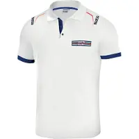 Sparco Herren Kurzarm-Poloshirt Martini Racing Weiß XL