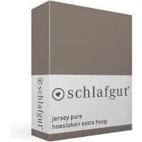 Schlafgut Spannbettlaken "PURE BOXSPRING in Gr. 90x200, 140x200 oder 180x200, für Boxspringbett", aus Bio-Baumwolle, für Matratzen bis 40 cm Höhe, Bettlaken