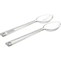 Secret De Gourmet - Set mit 2 Green Harmony Salatbestecken aus transparentem PS