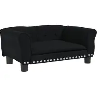 vidaXL Hundebett Schwarz 70x45x30 cm Samt
