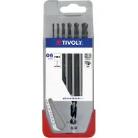 Tivoly Metallbohrer-Set mit Kreuzspitzen, 6 Bohrer von 2 bis 8