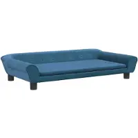 vidaXL Hundebett Blau 100x50x21 cm Samt