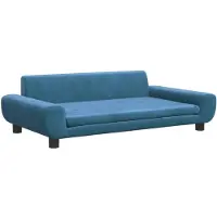 vidaXL Hundebett Blau 100x54x33 cm Samt