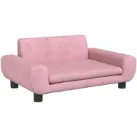 vidaXL Hundebett Rosa 70x45x33 cm Samt