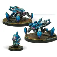 Corvus Infinity Armbots Figurenset – Bulleteer, Peacemaker, Auxbot – unbemalt, zum Zusammenbauen