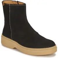 El naturalista für Damen. 259011101005_001 Lederstiefeletten N5901 Seidenwildleder Schwarz / Arpea (41), Wohnung, 1 bis 3 cm, Reißverschluss
