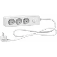 Schneider Electric Listwa zasilająca Odace przeciwprzepięciowa 3 gniazda 1.5 m biała (ST9331W)