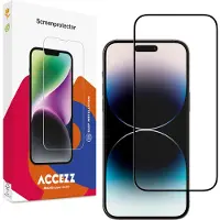 Accezz Full Cover Screen Protector aus gehärtetem Glas für das Apple iPhone 14 Pro / 15 / 16