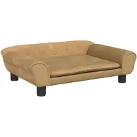 vidaXL Hundebett Braun 70x48x22 cm Samt