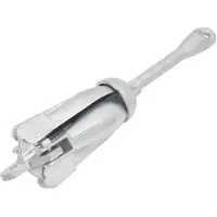 vidaXL Klappanker Silber 8 kg Feuerverzinktes Gusseisen