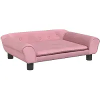 vidaXL Hundebett Rosa 70x48x22 cm Samt
