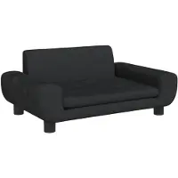 vidaXL Hundebett Schwarz 70x45x33 cm Samt
